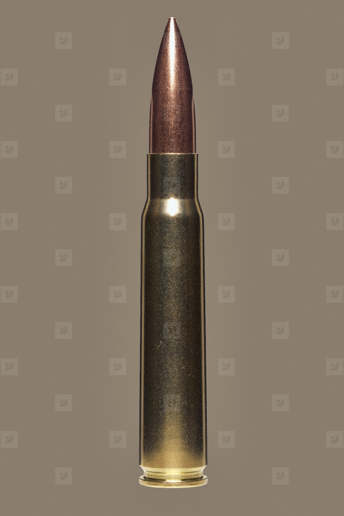 Close up studio shot 8x57 bullet cartridge