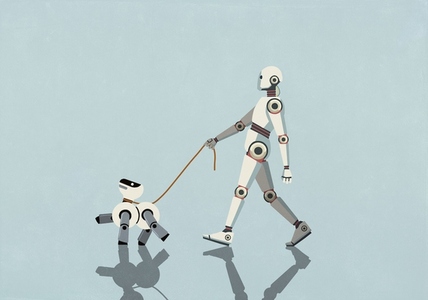 Humanoid robot walking robot dog