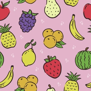 Fruit Seamless Pattern Background