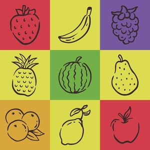 Fruit Vector Outline Handdrawn Fruit Vector Outline Handdrawn