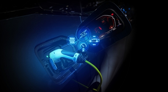 Power cable pump plug in charging power to electric vehicle EV c