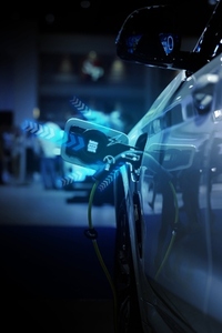 Power cable pump plug in charging power to electric vehicle EV c