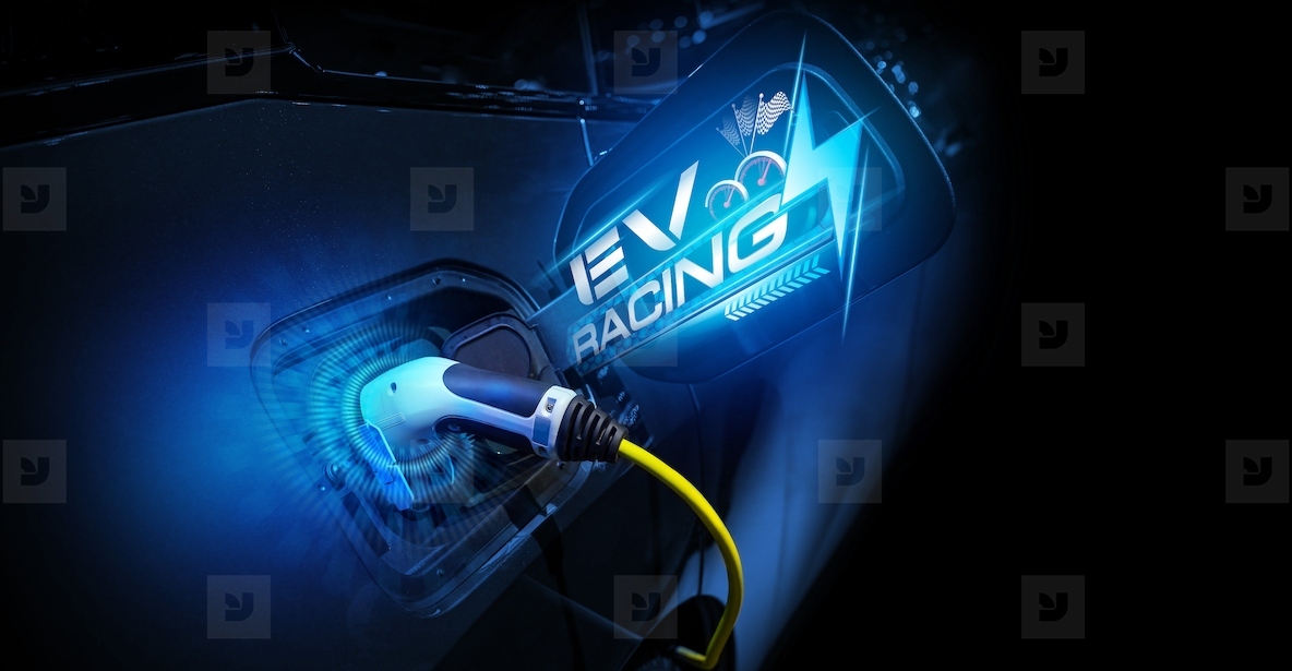 Power cable pump plug in charging power to electric vehicle EV c