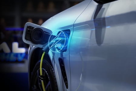 Power cable pump plug in charging power to electric vehicle EV c