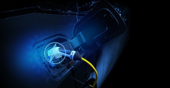 Power cable pump plug in charging power to electric vehicle EV c