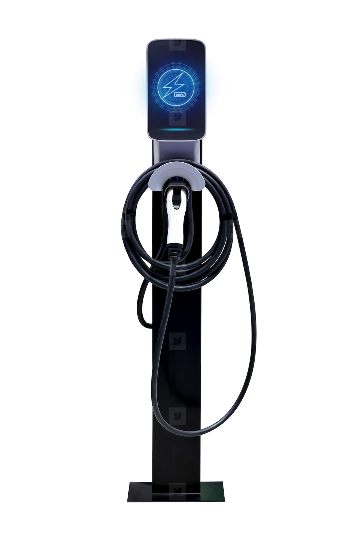 Power cable pump plug in charging power to electric vehicle EV c