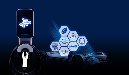 Concept of Power cable pump plug in charging power to electric v