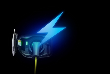 Power cable pump plug in charging power to electric vehicle EV c