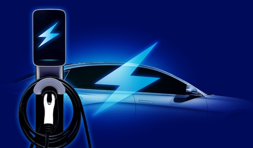 Concept of Power cable pump plug in charging power to electric v