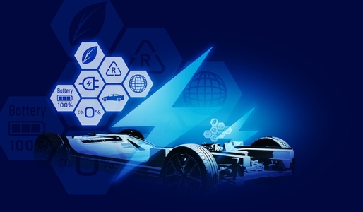 Concept of Power cable pump plug in charging power to electric v
