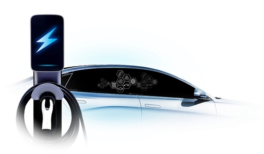 Concept of Power cable pump plug in charging power to electric v