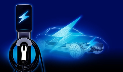 Concept of Power cable pump plug in charging power to electric v