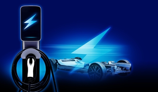 Concept of Power cable pump plug in charging power to electric v Concept of Power cable pump plug in charging power to electric v