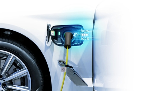 Power cable pump plug in charging power to electric vehicle EV c