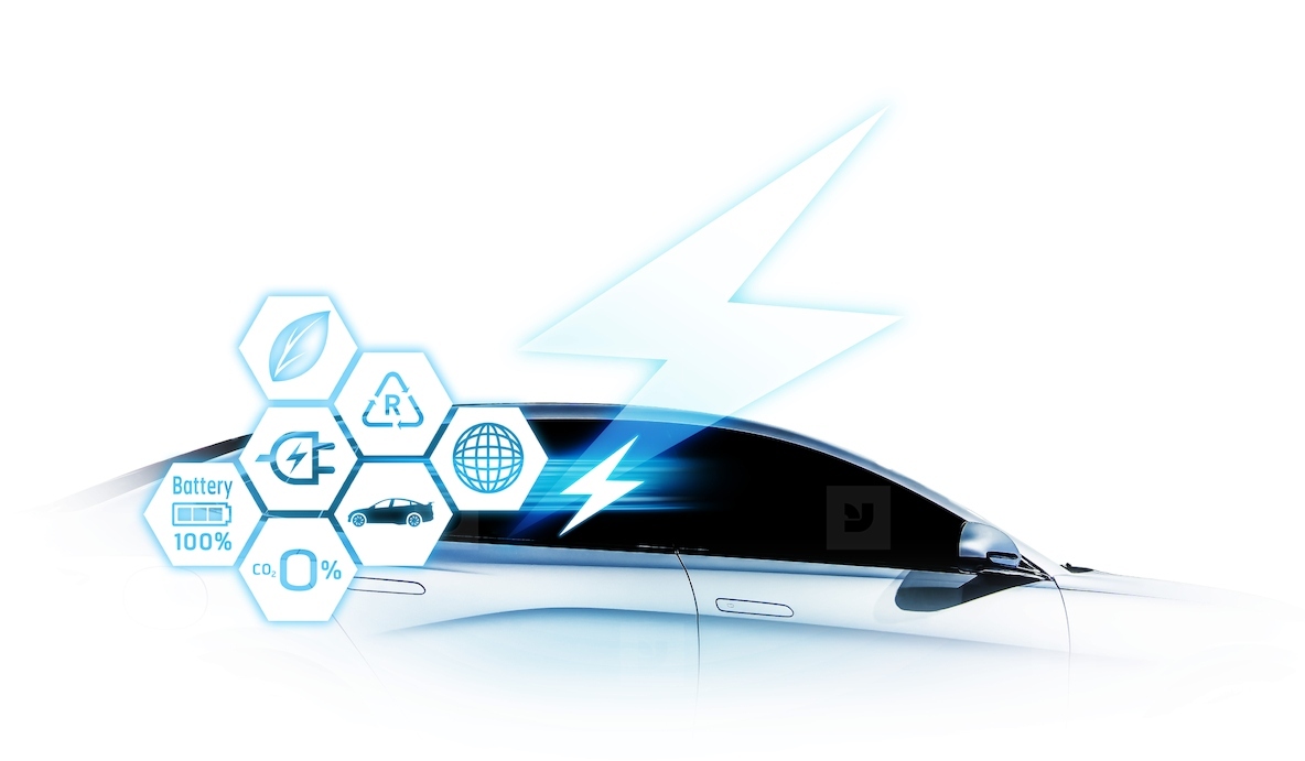 Concept of Power cable pump plug in charging power to electric v