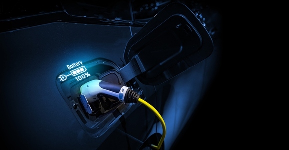 Power cable pump plug in charging power to electric vehicle EV c