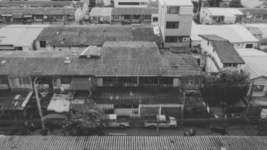 Bangkok Black and White Street Scene