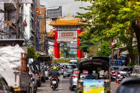 BANGKOK  THAILAND   AUGUST 19  2025  The iconic gate leading to