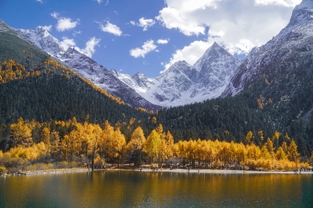 Autumn reflection scenic lake photography mountain landscape
