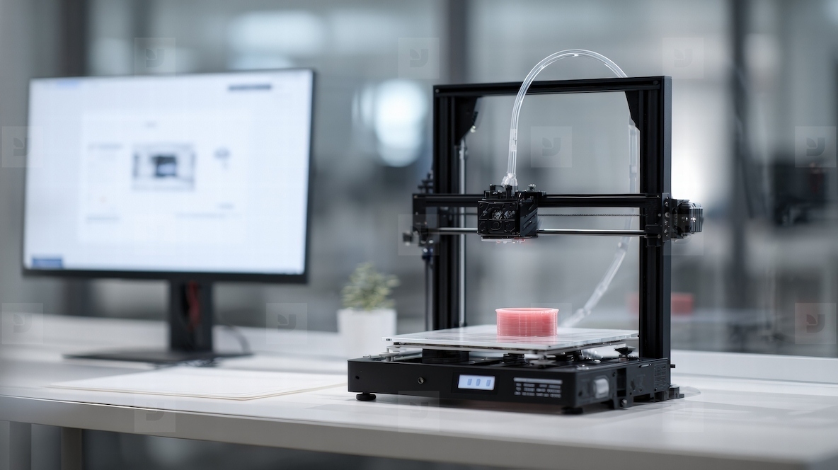 3d printer prototype design studio technology modern workspace innovation creative