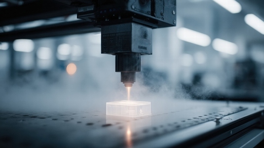 Laser cutting machine  industrial technology  precision  factory  modern  glowing  manufacturing