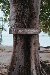 Island Trekking Sign Island Trekking Sign
