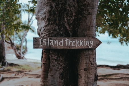 Island Trekking Sign Island Trekking Sign