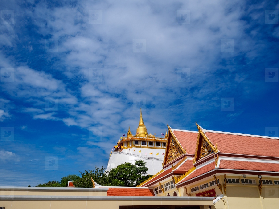 Inside Golden mountain  Phu Khao Thong at Wat Saket one of Ban