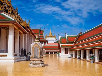 Inside Golden mountain Phu Khao Thong at Wat Saket one of Ban Inside Golden mountain Phu Khao Thong at Wat Saket one of Ban