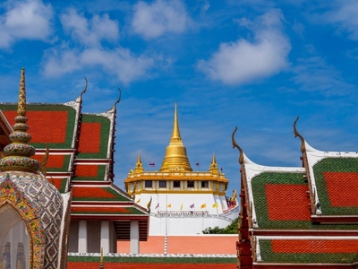 Inside Golden mountain Phu Khao Thong at Wat Saket one of Ban Inside Golden mountain Phu Khao Thong at Wat Saket one of Ban