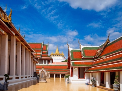 Inside Golden mountain Phu Khao Thong at Wat Saket one of Ban Inside Golden mountain Phu Khao Thong at Wat Saket one of Ban