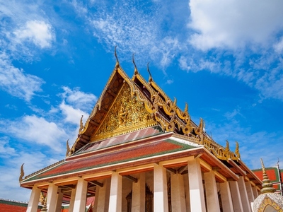 Inside Golden mountain Phu Khao Thong at Wat Saket one of Ban Inside Golden mountain Phu Khao Thong at Wat Saket one of Ban