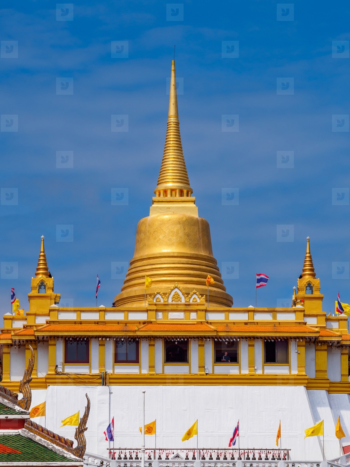Inside Golden mountain  Phu Khao Thong at Wat Saket one of Ban