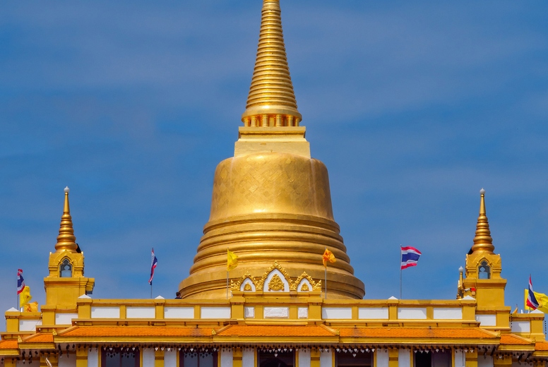 Inside Golden mountain  Phu Khao Thong at Wat Saket one of Ban