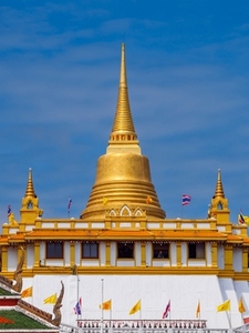 Inside Golden mountain Phu Khao Thong at Wat Saket one of Ban Inside Golden mountain Phu Khao Thong at Wat Saket one of Ban