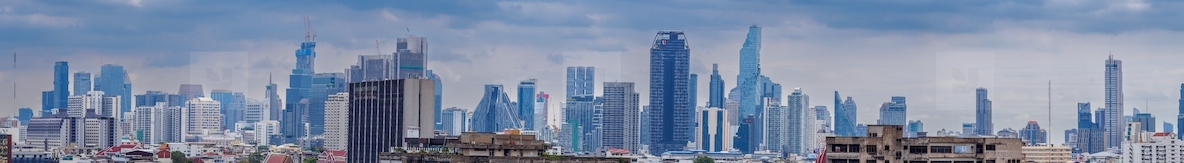 BANGKOK  THAILAND   AUGUST 25  2025  Panorama view of Bangkok f