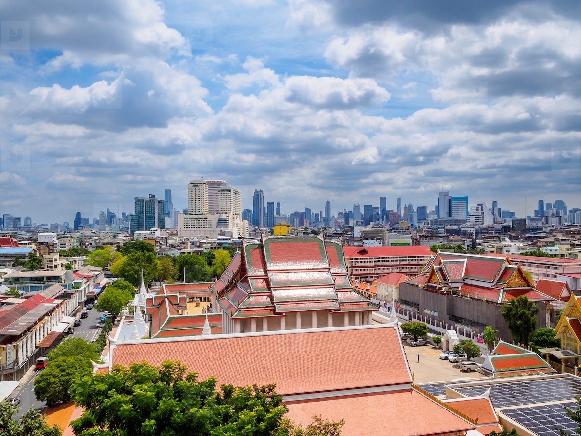 BANGKOK  THAILAND   AUGUST 25  2025  A birds eye view of Bangk