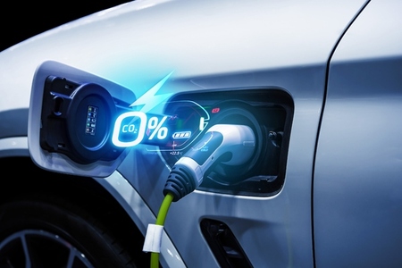 Power cable pump plug in charging power to electric vehicle EV c