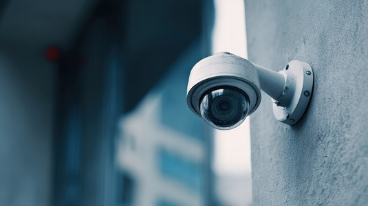 Surveillance camera mounted building wall providing security and monitoring camera captures clear images enhancing safety Surveillance camera mounted building wall providing security and monitoring camera captures clear images enhancing safety