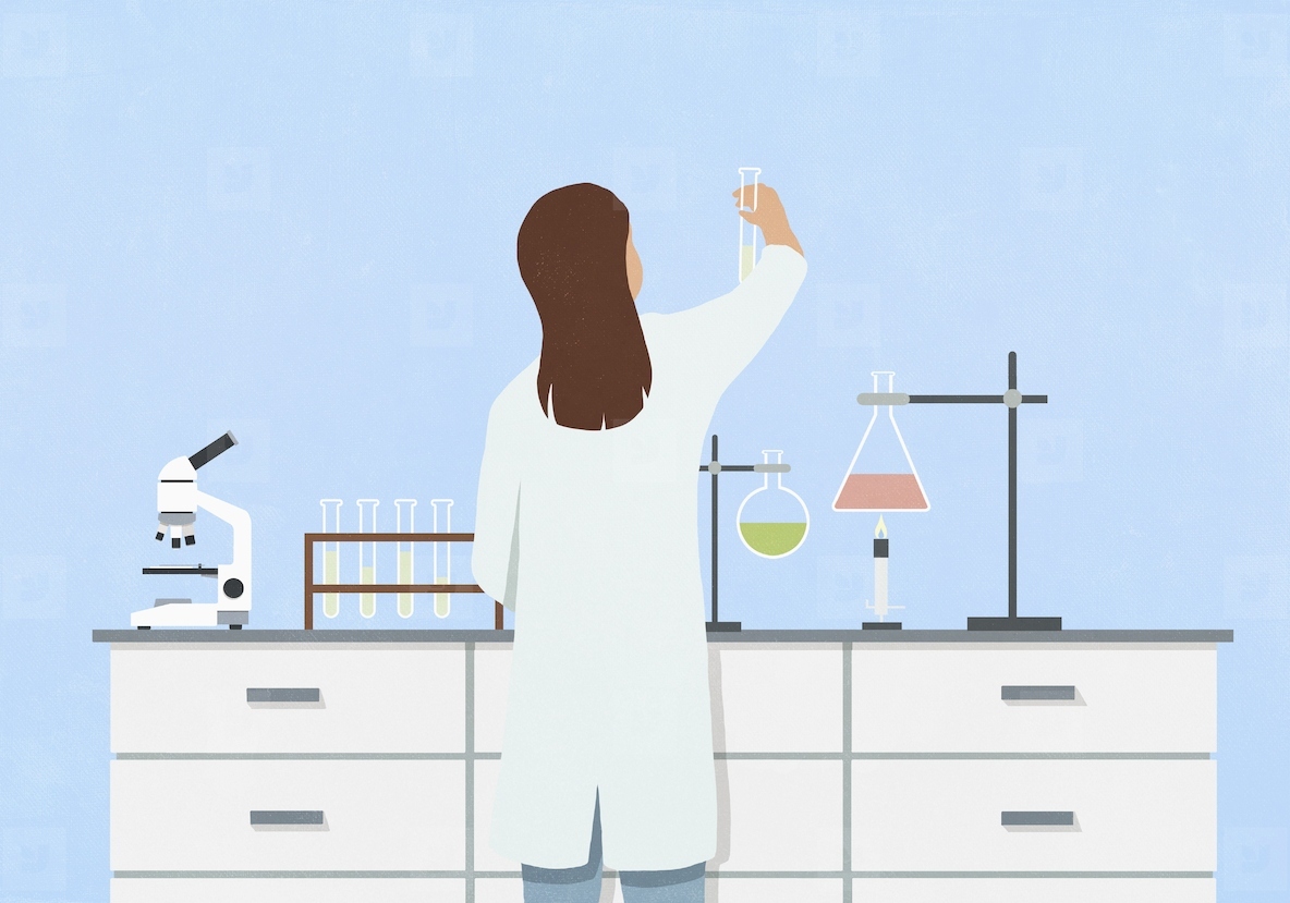 Female scientist working in science laboratory