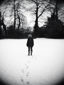 alone in the snow