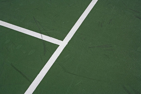 Green tennis court