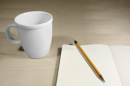 Coffe cup and notes