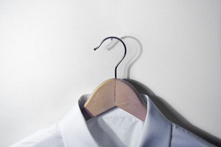 Dress shirt on hanger