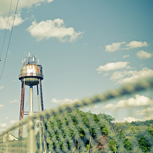 Water tower and fence