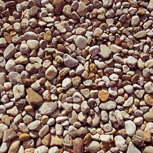 Multi colored beach pebbles