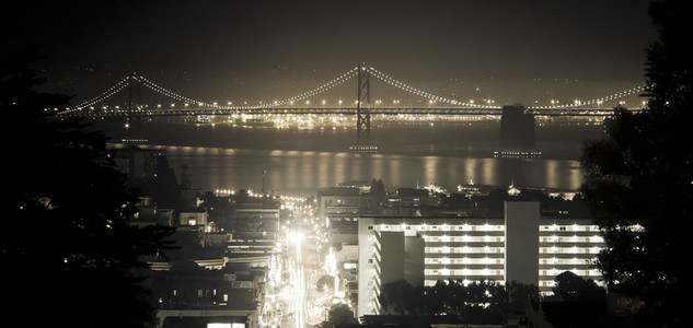San Francisco with Bay Bridge
