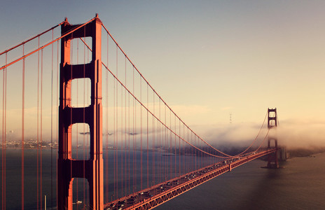 Golden Gate bridge fog