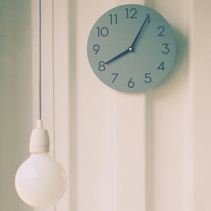 Modern lamp with wall clock