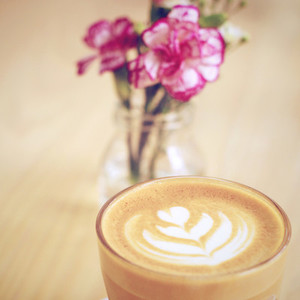 Cup of art latte